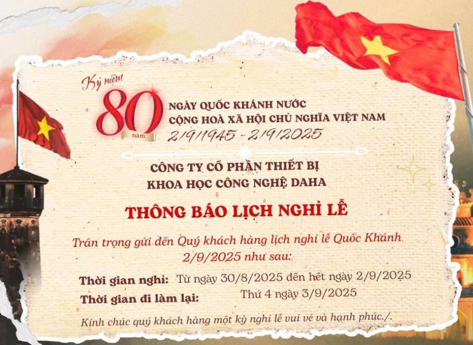 Thông báo lịch nghỉ lễ Quốc Khánh 2/9/2025